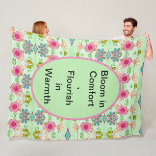 Enchanting Eclectic Garden: Diverse Floral Beauty Fleece Blanket