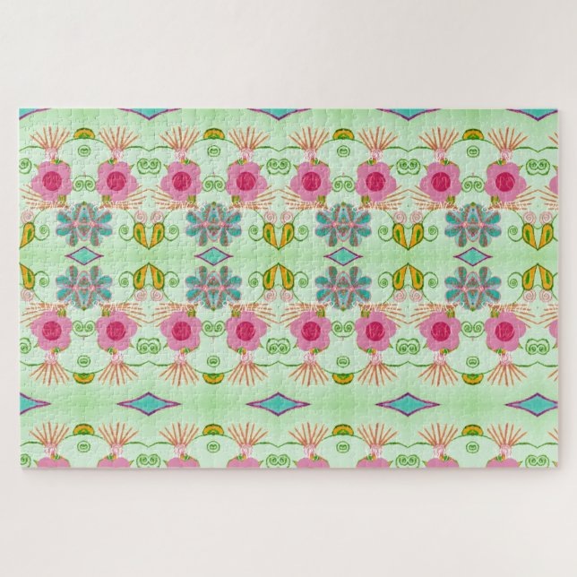 Enchanting Eclectic Garden: Diverse Floral Beauty Jigsaw Puzzle (Horizontal)