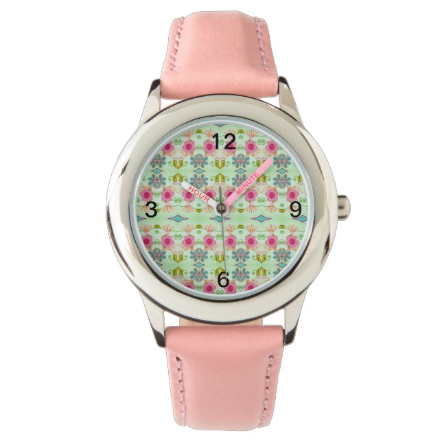 Enchanting Eclectic Garden: Diverse Floral Beauty Watch (Front)