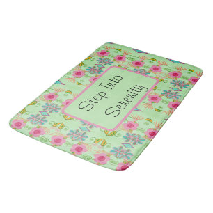 Enchanting Eclectic Garden: Step Into Serenity Bath Mat