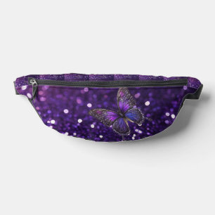Enchanting Elegance: The Purple Sparkle Butterfly Bum Bags