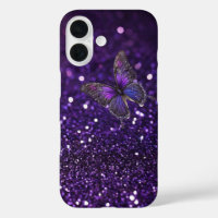 Enchanting Elegance: The Purple Sparkle Butterfly 