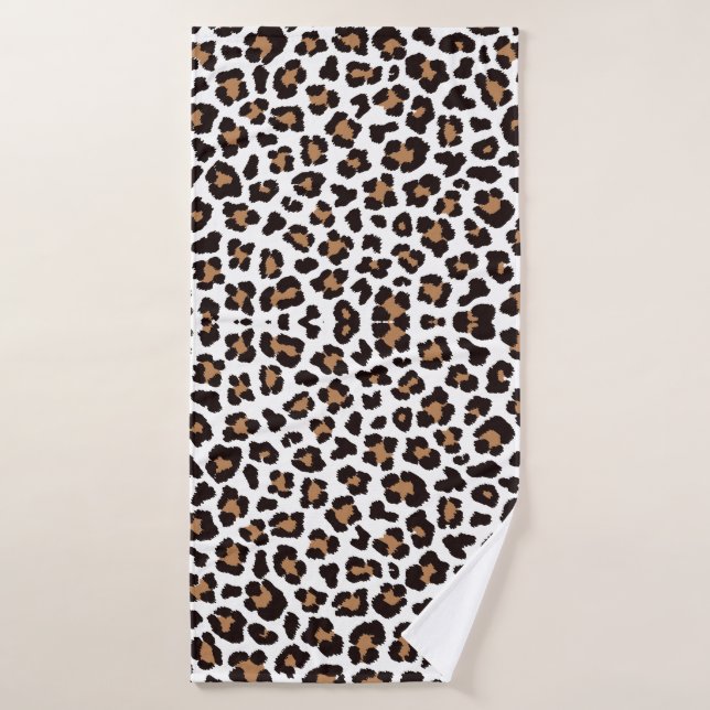 Enchanting Elegant Natural Leopard Patterns Bath Towel (Bath Towel)