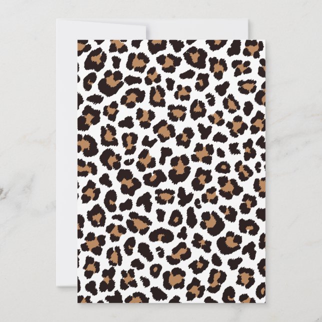 Enchanting Elegant Natural Leopard Patterns Invitation (Back)