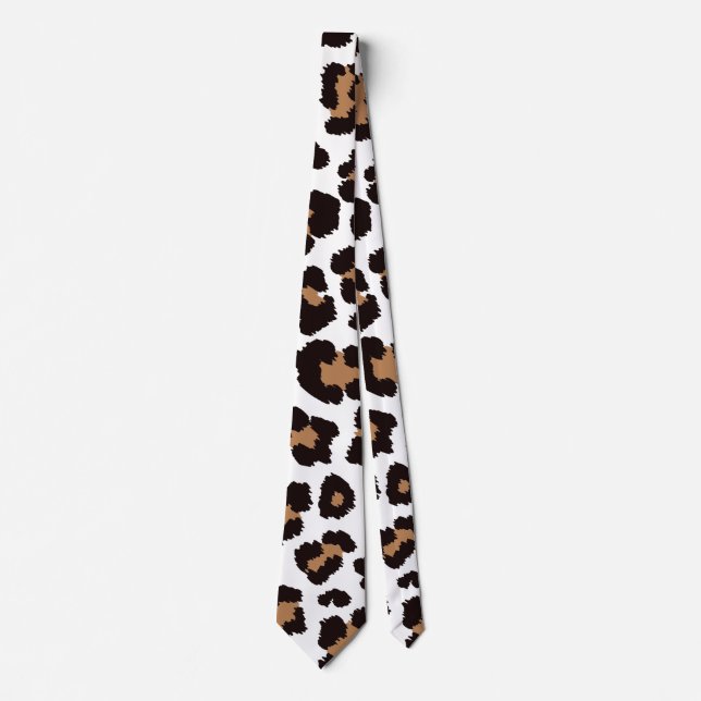 Enchanting Elegant Natural Leopard Patterns Tie (Front)