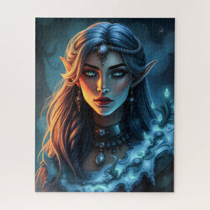 Enchanting Elven Princess - Mystical Fantasy Art Jigsaw Puzzle