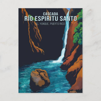 Enchanting Espiritu Santo River Waterfall Postcard