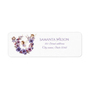 Enchanting Fairy Floral Watercolor Birthday Return Address Label