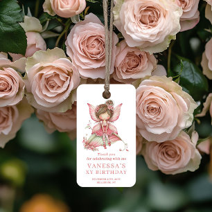 Enchanting Fairy Girl Blush Floral Birthday Gift  Tags