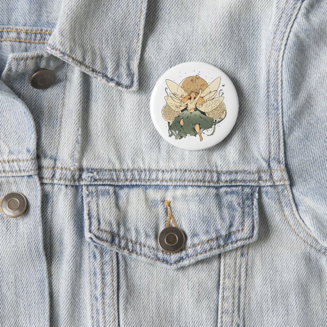 Enchanting Fairy – Whimsical Fantasy Art 6 Cm Round Badge (In Situ)