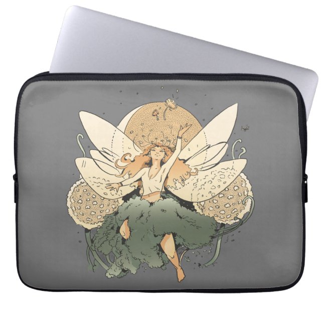 Enchanting Fairy – Whimsical Fantasy Art Laptop Sleeve (Front)