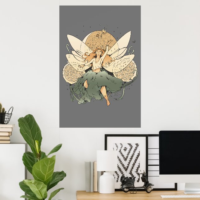 Enchanting Fairy – Whimsical Fantasy Art Poster (Home Office)
