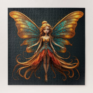 Enchanting Fairy with Colourful Wings Jigsaw Puzzle