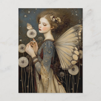Enchanting Fantasy Fairy & Dandelion Magical Art  Postcard