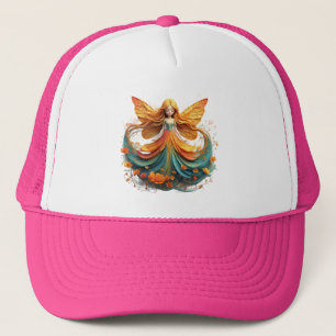 Enchanting Fantasy Fairy with Colourful Wings Trucker Hat