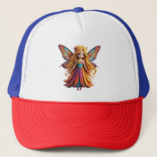 Enchanting Fantasy Fairy with Colourful Wings Trucker Hat