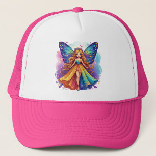 Enchanting Fantasy Fairy with Colourful Wings Trucker Hat