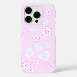 Enchanting Flowers And Hearts Light Pastel Colours iPhone 16 Pro Case