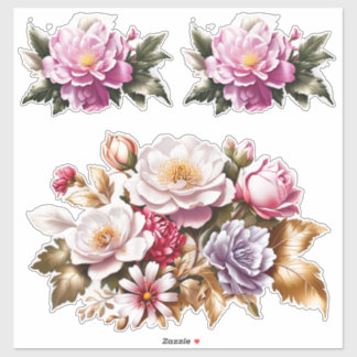 Enchanting Flowers Floral Vinyl Stickers Customise