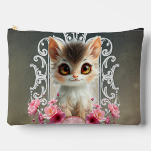 Enchanting, fluffy kitten accessory pouch