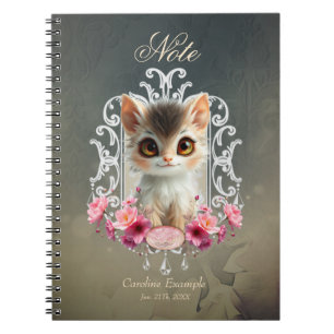 Enchanting, fluffy kitten notebook