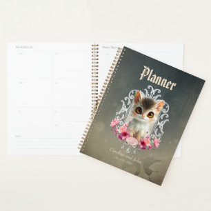 Enchanting, fluffy kitten planner