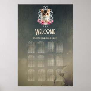 Enchanting, fluffy kitten  poster