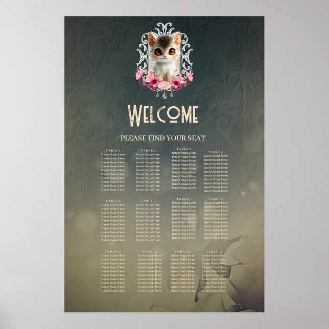 Enchanting, fluffy kitten  poster (Front)