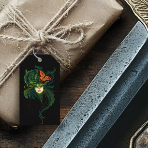 Enchanting Forest Dryad Woman Butterfly Fantasy Gift Tags