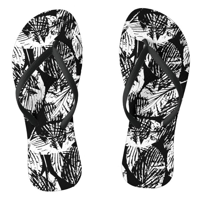 Enchanting Forest Foliage Seamless Pattern Thongs (Footbed)