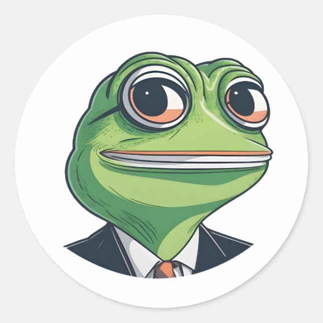 Enchanting Frog Art: Dive into Whimsy  Classic Round Sticker (Front)