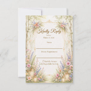 Enchanting Garden Wedding RSVP Card