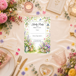 Enchanting Garden Wedding RSVP Card