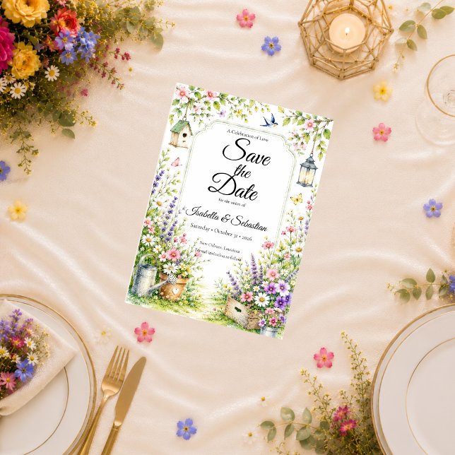 Enchanting Garden Wedding Save The Date (Creator Uploaded)