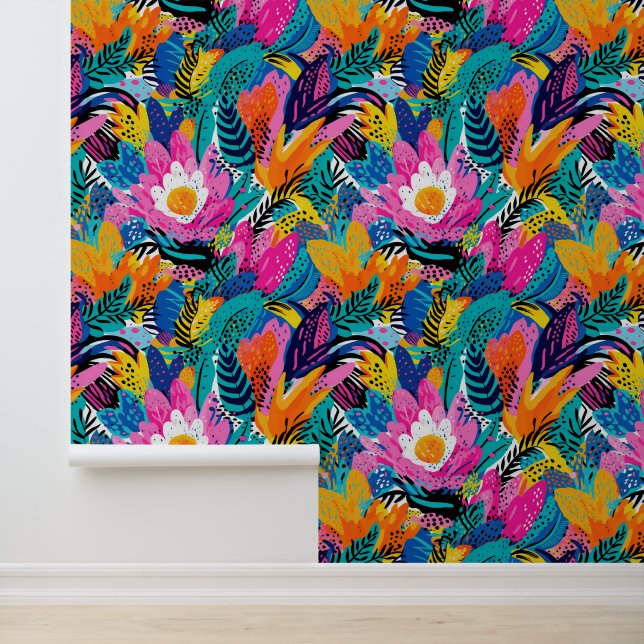 Enchanting garden with pink flower wallpaper (Application)