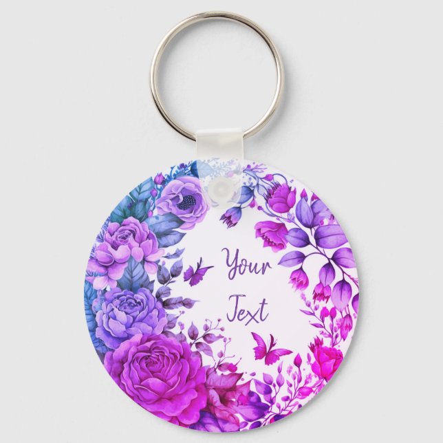 Enchanting Gardenia Wreath Keychain (Front)