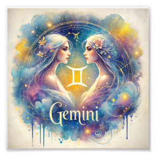 Enchanting Gemini Zodiac Art Photo Print