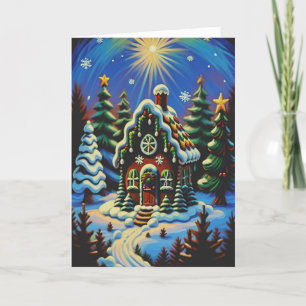 Enchanting Gingerbread Wonderland Holiday Card