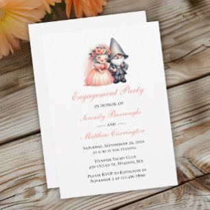 Enchanting Gnome Engagement Party Woodland Garden Invitation