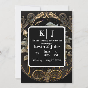 Enchanting Gold Invitation