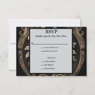 Enchanting Gold RSVP Card