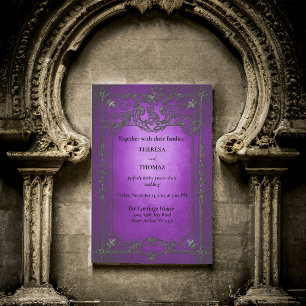 Enchanting Gothic Purple Invitation