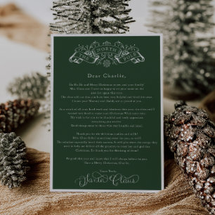 Enchanting Green Santa Claus Christmas Day Letter