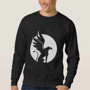 Enchanting Griffin graphic with Celestial Backdrop Sweatshirt