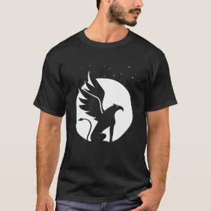 Enchanting Griffin graphic with Celestial Backdrop T-Shirt