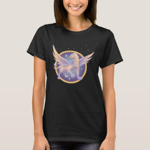 Enchanting Griffin graphic with Celestial Backdrop T-Shirt