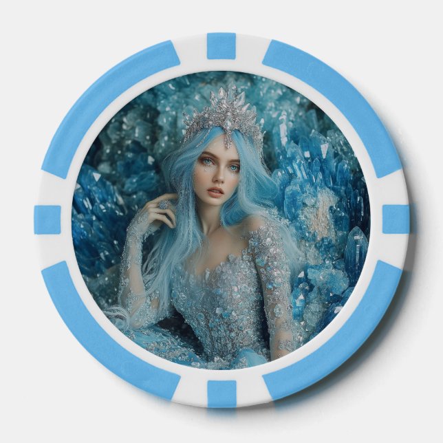 Enchanting Ice Princess Poker Chips (Front)