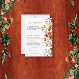 Enchanting Journey: Dahlia Watercolor Fall Wedding Card