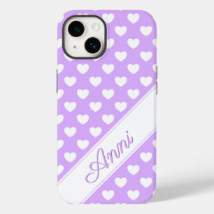 Enchanting Lavender, Custom Name Template, Hearts  Case-Mate iPhone 14 Case