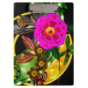Enchanting Magenta & Gold Clipboard